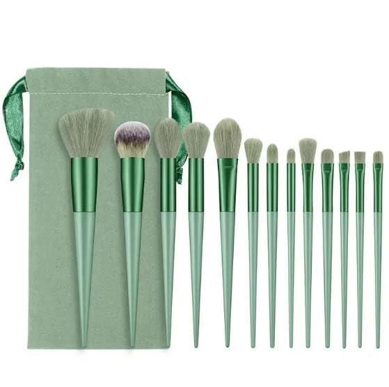 13 Pcs Professional Makeup Brush Set with Pouch – Blend Like a Pro!